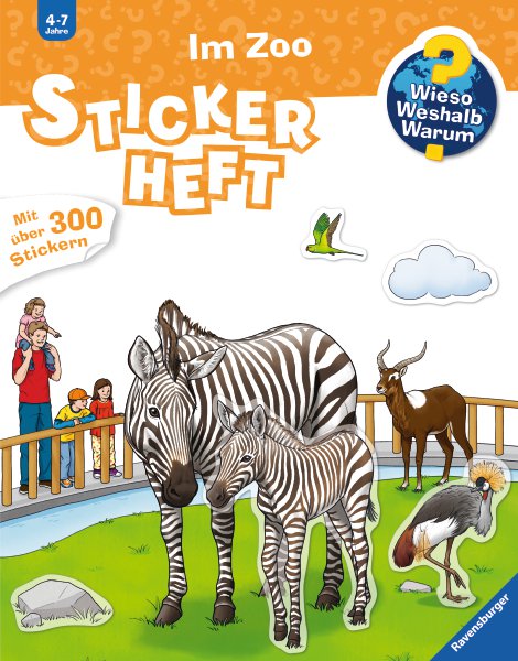 RAVENSBURGER Buch Stickerheft Im Zoo