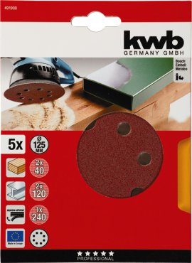 KWB Klett-Haftscheibe gelocht sortiert Ø 125 m