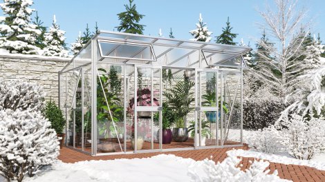 VITAVIA Gewächshaus Aura 11500 ESG 3 mm Weiß