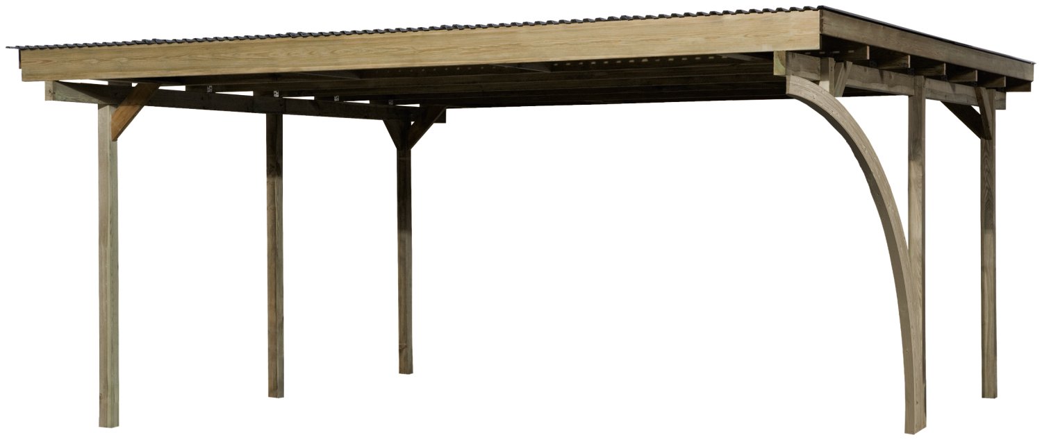 WEKA Doppelcarport 616A mit Rundbogen