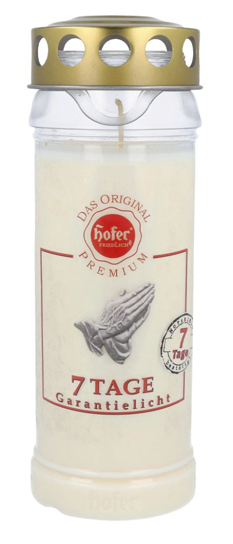 HOFER Garantielicht Premium 7 Tage mit Deckel Transparent