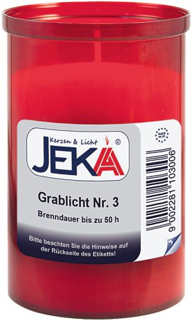 JEKA Grablicht ohne Deckel 65x100 mm (ØxH), Rot