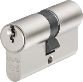 ABUS Einbaudoppelzylinder KD20 inkl. 5 Schlüssel Nickel Pearl 30/30
