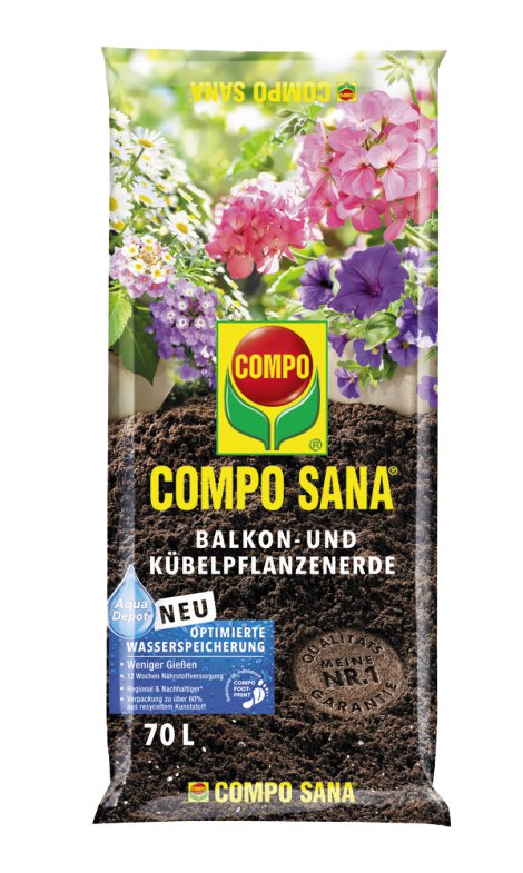 COMPO® SANA Balkon- und Kübelpflanzenerde 70 L