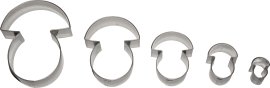 Keksausstecher-Set Pilz 5-tlg. 10-63 mm