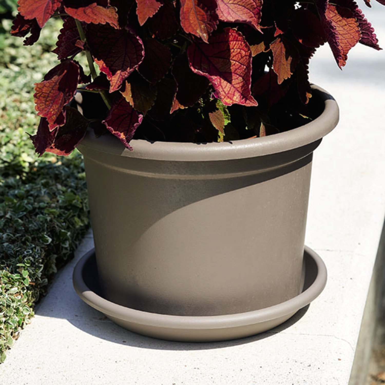 EURO3PLAST Untersetzer Eco Medea rund Taupe 20x3,3 cm (ØxH)
