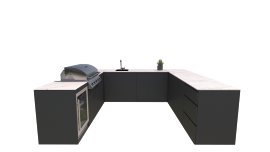 Outdoorküche Napoli Porzellan Anthrazit