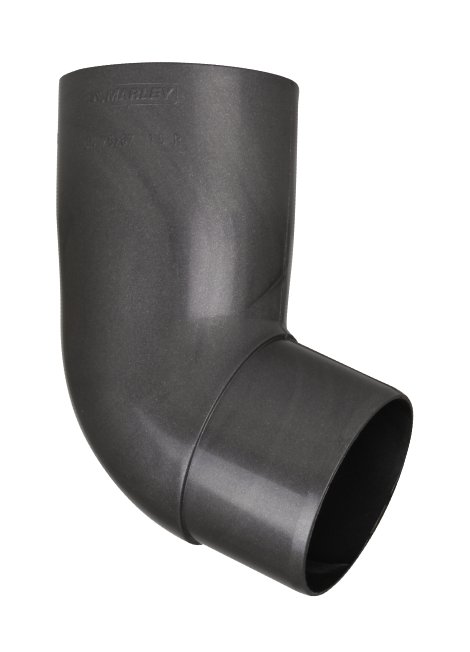 Fallrohr Bogen aus Kunststoff Anthrazit NW 75 mm 67°