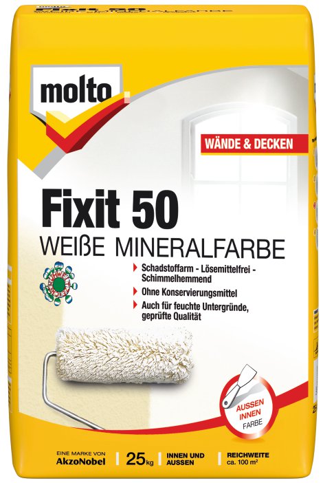 MOLTO Fixit 50 Weiße Mineralfarbe 25 kg