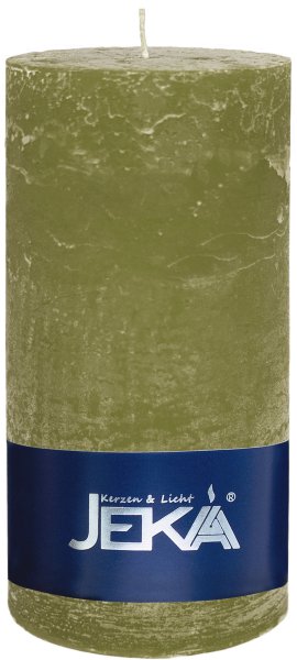 JEKA Rustik Stumpenkerze Moos