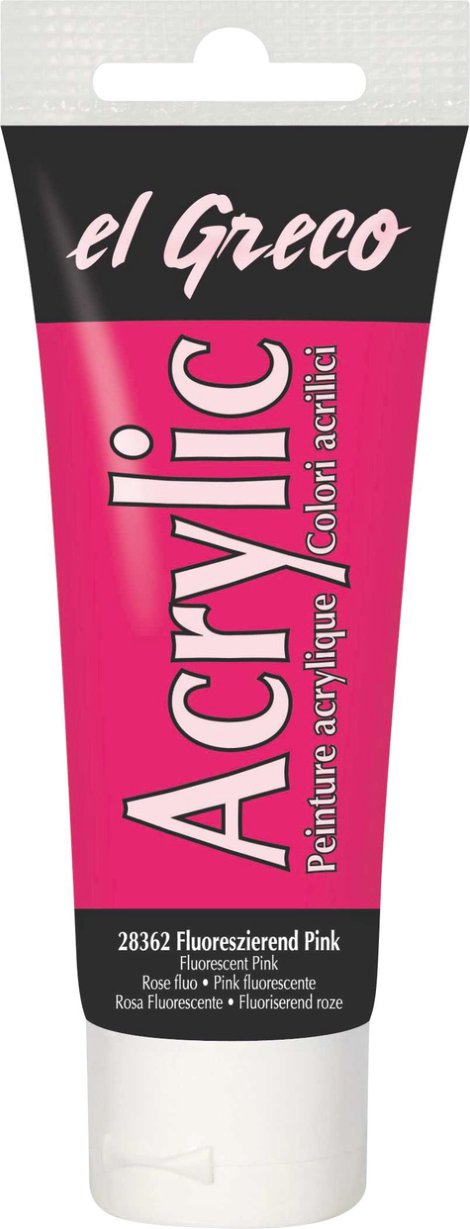 KREUL Acrylfarbe el Greco Fluoreszierend Pink 75 ml