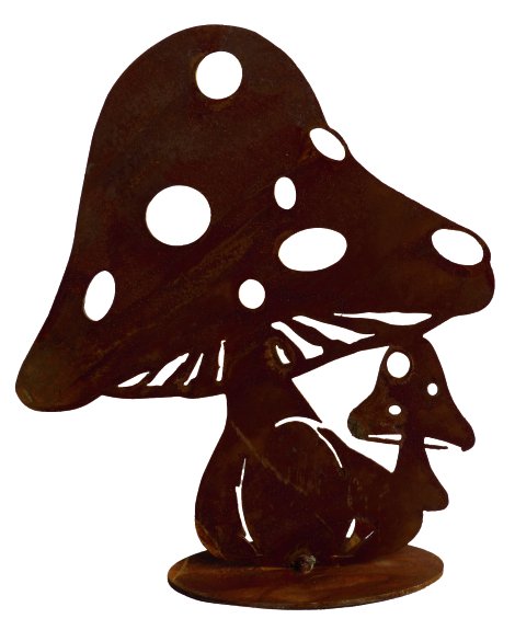 Pilz Toni auf Bodenplatte 25x25 cm (BxH)