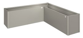 BIOHORT Pflanzbeet Belvedere Midi L 200 = L-Form, 202x202x61 cm, Quarzgrau-metallic