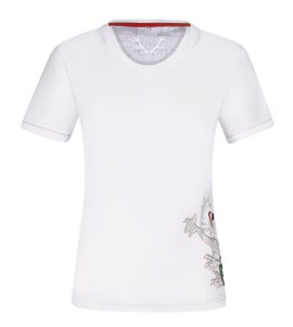 Wild & Wald Damen Wappenshirt Steiermark, weiß