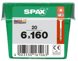 SPAX Schraube Senkkopf TRX 6,0x160 mm M 20 Stk.