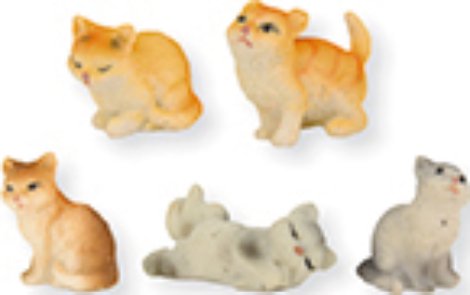 Krippenfigur Katzen-Set 2,5 cm