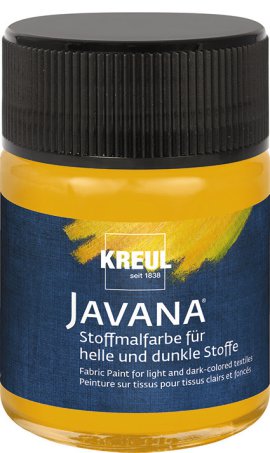 KREUL Stoffmalfarbe für helle/dunkle Stoffe Goldgelb