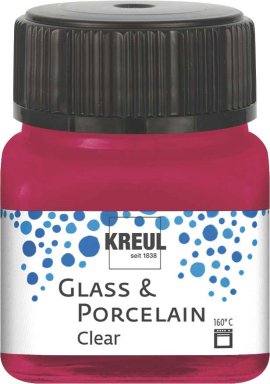 KREUL Malfarbe Glass & Porcelain Clear Weinrot 20 ml