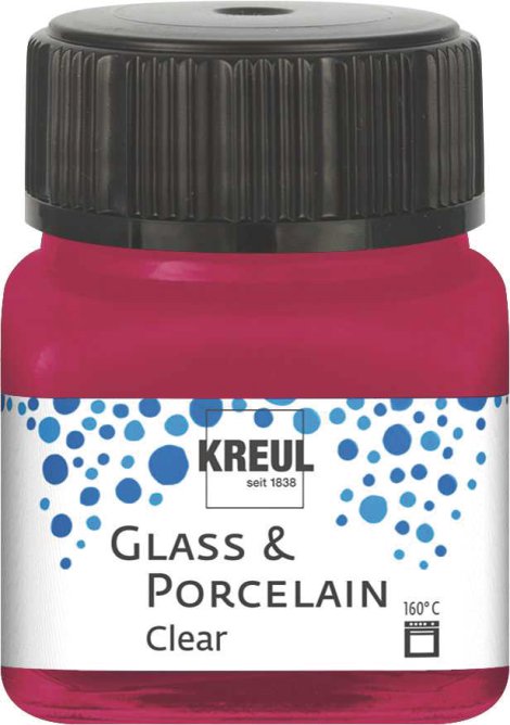 KREUL Malfarbe Glass & Porcelain Clear Weinrot 20 ml