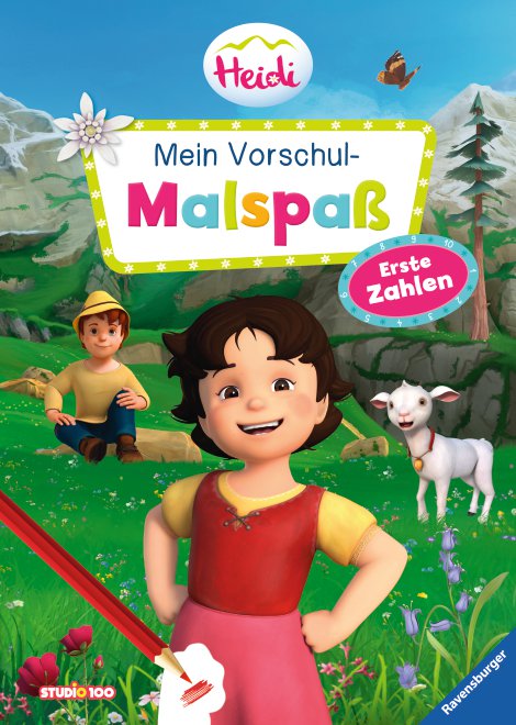 RAVENSBURGER Buch Heidi Mein Vorschul-Malspaß Erste Zahlen