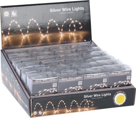 Silberdraht Beleuchtung 132 LED