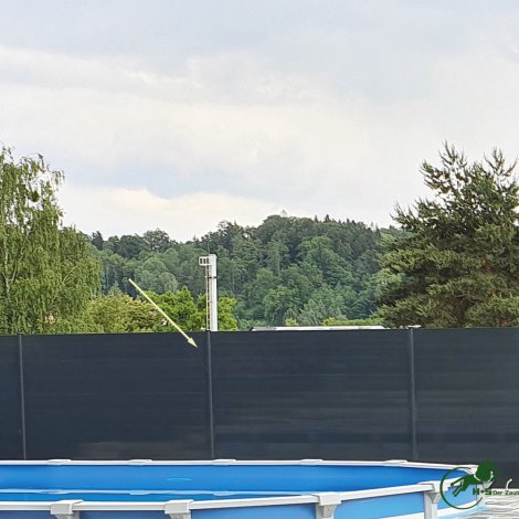 H+S U-Profil für Sichtschutz Uni Anthrazit 2000 mm