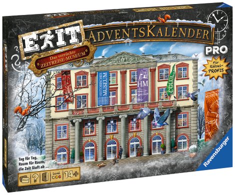 RAVENSBURGER Spiel EXIT Adventskalender Das verrückte Zeitreisemuseum