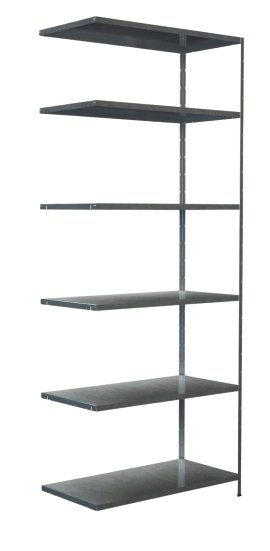 SCHULTE REGALWELT Steckanbauregal 6 Böden verzinkt 250x100x50 cm