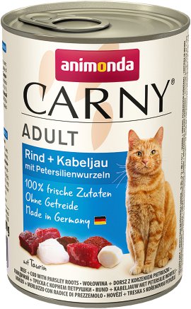 ANIMONDA Katzennahrung Carny Adult Rind+Kabeljau+Petersilie, 400 g