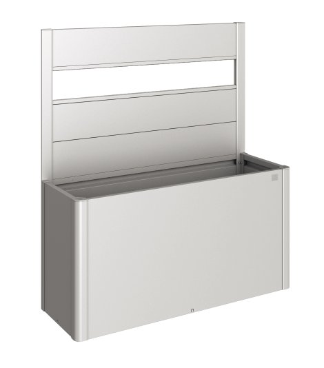 BIOHORT Sichtschutz DaVinci® mit Acrylglas, Silber-Metallic 1,5 m
