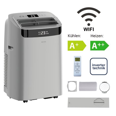 BE COOL Klimagerät 12.000 BTU Grau/Schwarz