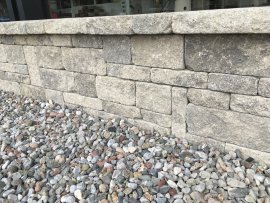 EBENSEER Mauersystem Hochkönig Mauer Abdeckplatten-Set Anthrazit meliert