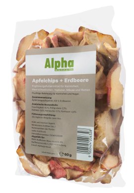 ALPHA Apfelchips mit Erdbeeren 60 g