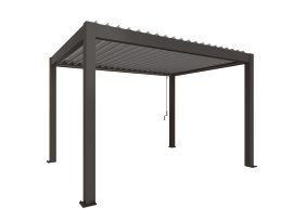 BIOHORT Pergola Dunkelgrau/Silber-Metallic