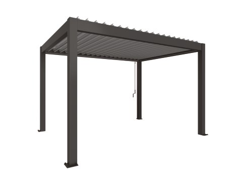 BIOHORT Pergola Dunkelgrau/Silber-Metallic 4x3 m