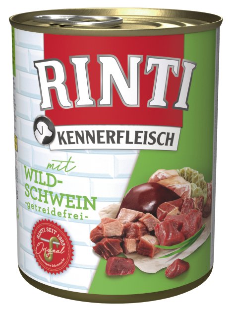 RINTI Kennerfleisch Hundenassfutter Wildschwein 800 g