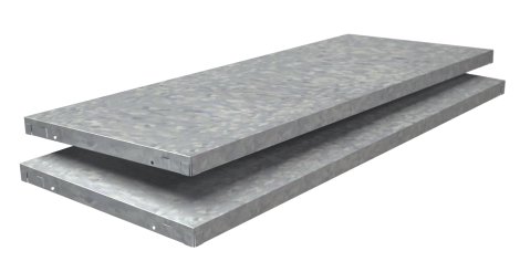 SCHULTE REGALWELT Steckfachboden verzinkt 100x40 cm, 2 Stk.