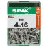 SPAX Schraube Senkkopf TRX 4,0x16 mm M100 Stk.