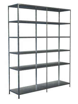 SCHULTE REGALWELT Grund + Anbauregal 12 Böden verzinkt 230x180x50 cm