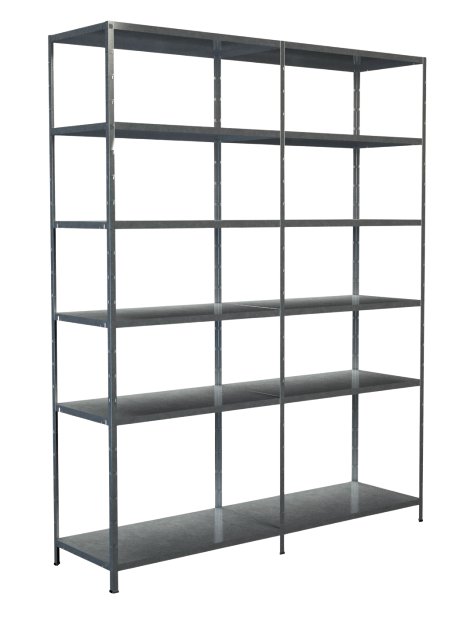 SCHULTE REGALWELT Grund + Anbauregal 12 Böden verzinkt 230x180x50 cm