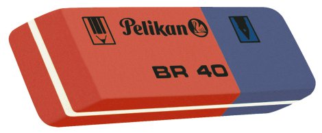 PELIKAN Radierer Gummi Rot/Blau