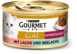 GOURMET Gold Raffiniertes Ragout Duetto Lachs & Seelachs 12x85 g
