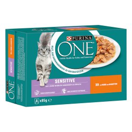 PURINA ONE® Sensitive Huhn & Karotten 8x85 g