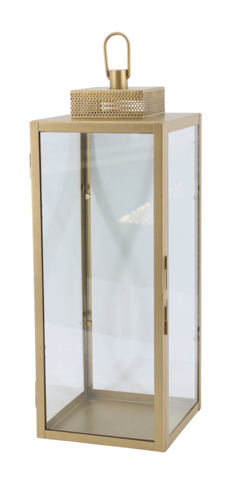 KENT LIVING Metall Laterne Gold 16x16x41,5 cm (LxBxH)
