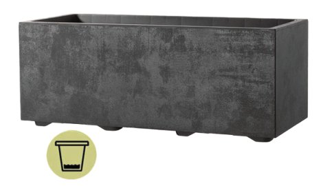 DEROMA Pflanzkasten Millennium Anthrazit 59 cm