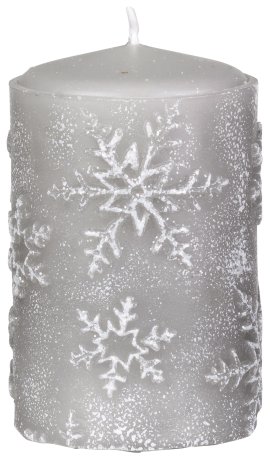 SAFE CANDLE Kerze Silber/Grau 100x65 mm