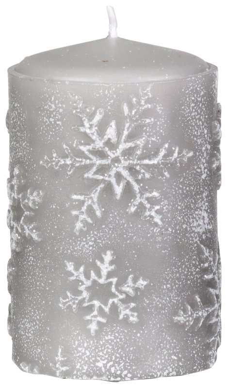 SAFE CANDLE Kerze Silber/Grau 130x75 mm