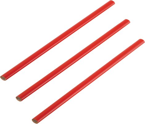 SUKI Zimmermannsbleistift Rot 240 mm 3 Stk.