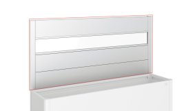 BIOHORT Sichtschutz mit Acrylglas für Hochbeet 398,3x4,2x91,1 cm (BxTxH), Silber-Metallic