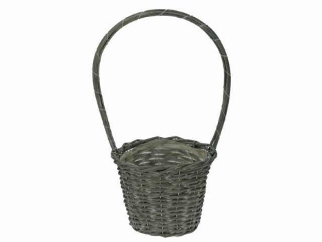 Henkelkorb Weide Grau ø 25 cm / H 56 cm